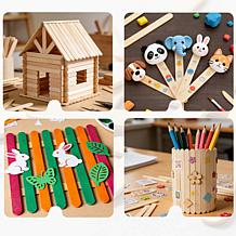 Easy Playhouse 2000pc Craft Sticks, Natural Wood Popsicle Strips