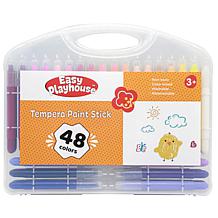 Easy Playhouse Tempera Paint Sticks - 48 Vibrant Colors