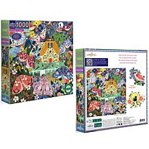 eeBoo Piece & Love Cottage at Dusk 1000 Piece Puzzle