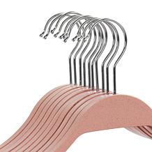 Elama Home 20-Piece Biodegradable Coat Hangers in Pink