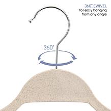 Elama Home 20-Piece Biodegradable Coat Hangers in Wheat