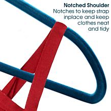 Elama Home Flocked Velvet Clothes Hangers w/ Swivel Hooks 50Pk, Blue