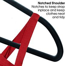 Elama Home Flocked Velvet Clothes Hangers w/ Swivel Hooks 100Pk, Black