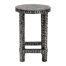 Elara Coastal Capiz Shell End Table