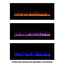 Electric Fireplace- Wall Mount Color Changing LED (NO HEAT) 54 quot;