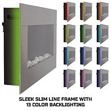 Electric Fireplace- Wall Mount with 13 Backlight Colors 31 quot; (B...