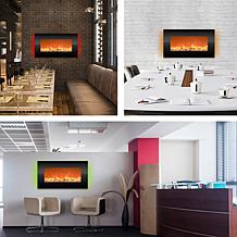 Electric Fireplace- Wall Mount with 13 Backlight Colors 31 quot; (B...