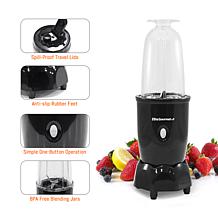 Elite Cuisine 17 Piece Personal Drink Blender with 4 x 16oz. Travel...