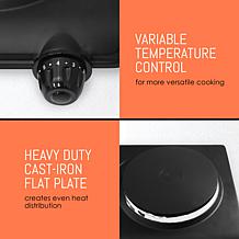 Elite Cuisine Electric Double Cast Burner Hot Plate