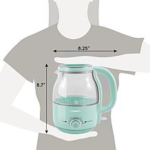 Elite Gourmet 1.2L Adjustable Temp Electric Honeypot Glass Kettle Mint