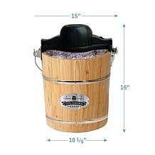 Elite Gourmet 4-Qt. Old Fashioned Pine Bucket Electric Ice Cream Maker