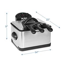 Elite Platinum 4-quart Dual Deep Fryer with 3 Baskets EDF-401T