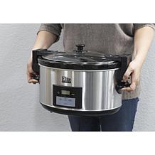 Elite Platinum 8.5 qt. Stainless Steel Slow Cooker with Locking Lid