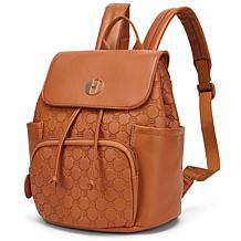ELLE Compass 10L Vegan Leather Monogram Mini Backpack