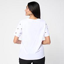 Elle Get the Look Grommet Tee