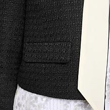 Elle Get the Look Sash Bow Tweed Jacket