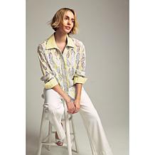 Elle Get the Look Striped Lace Shirt