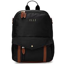 ELLE Luxe Journey 18L Twill and Vegan Leather Backpack
