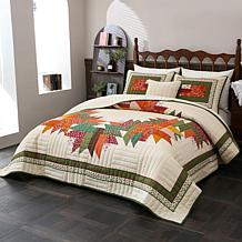 Emryn House 100% Cotton Fall Wreath Quilt Set