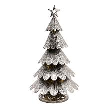 Emryn House 4-piece Galvanized Tree and Deer Set