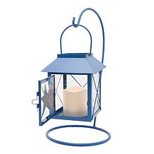 Emryn House Metal Lantern with LED Candle and Stand