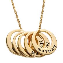 Engraved Name 5-Disc Necklace
