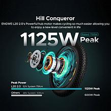 Engwe by Z-Edge Folding 750W Low-Step E-Bike w/Pedal Assist & Extras