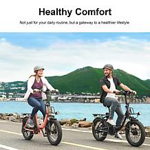 Engwe by Z-Edge Folding 750W Low-Step E-Bike w/Pedal Assist & Extras