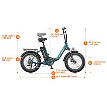 Engwe by Z-Edge Folding 750W Low-Step E-Bike w/Pedal Assist & Extras