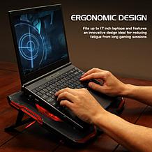 ENHANCE Cryogen Gaming Laptop Cooling Pad - Fits 17" Computer and PS4