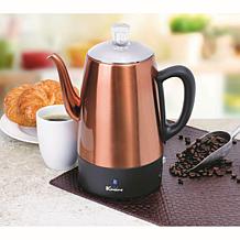Euro Cuisine Electric Percolator - 8-cup in Copper Finish