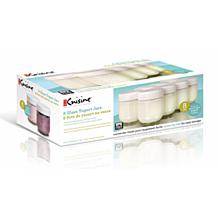 Euro Cuisine Set of 8 Extra Glass Yogurt Jars