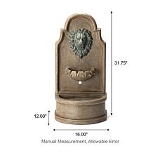 European Style 3-Tier Granite Lion Head Polyresin Outdoor Fountain