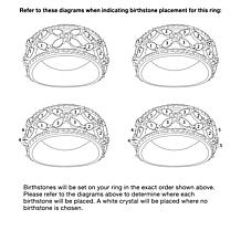 Family Birthstone Flower Ring