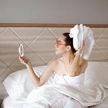 Fancii Lumi 5" Rose Gold Compact Mirror with LED Lights