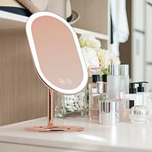 Fancii Vera Rechargeable Rose Gold Vanity Mirror w/ 3 Light Settings
