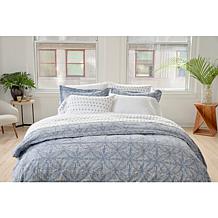 Farm to Home Organic Cotton Indigo Batik Design Duvet Set - Queen