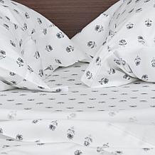 Farm to Home Organic Cotton Tencel Sheet Set - Floral Vintage Indigo