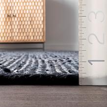 Farmhouse Jute Area Black Rug