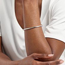 Fiorenza Gold-Plated Diamond-Cut Bangle Bracelet