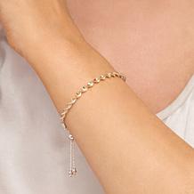 Fiorenza Jewelry 2-Tone Twisted Herringbone Chain Adjustable Bracelet