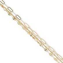 Fiorenza Jewelry Layered Polished and Diamond-Cut Multi Necklace