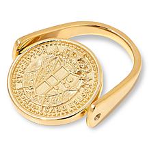 Fiorenza Jewelry Sterling Silver Fleur-de-lis Coin Flip Ring