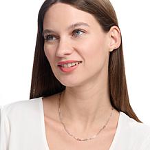 Fiorenza Paperclip Chain Toggle 18" Necklace