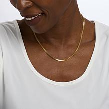 Fiorenza Sterling Silver Box Chain 18" Necklace