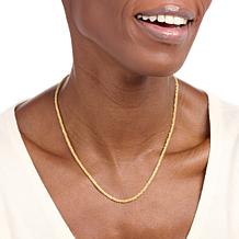Fiorenza Sterling Silver Daisy Sparkle Chain 20" Necklace