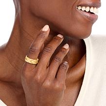 Fiorenza Sterling Silver Flexible Riccio Chain Band Ring