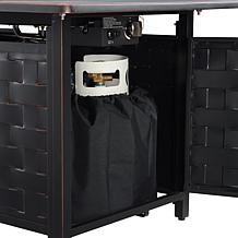 Fire Sense Preston Rectangular Aluminum LPG Fire Pit