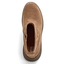 FitFlop F-Mode Leather/Suede Flatform Zip Ankle Boot