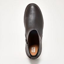 FitFlop F-Mode Leather/Suede Flatform Zip Ankle Boot